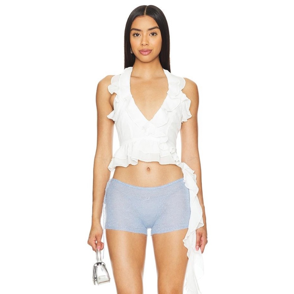 Elegant White Blouse with Sophisticated Design